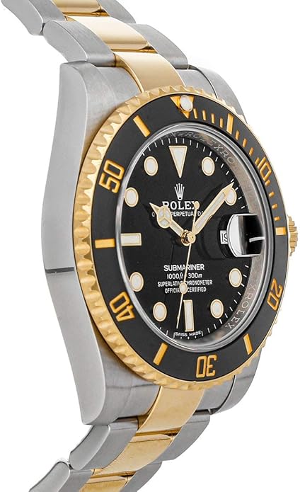 Rolex Submariner Date 40mm - Black Dial, Two Tone Stainless Steel & 18K Yellow Gold Oyster Bracelet Watch Men's Rolex Submariner Black Two-Tone Oyster Bracelet Watch