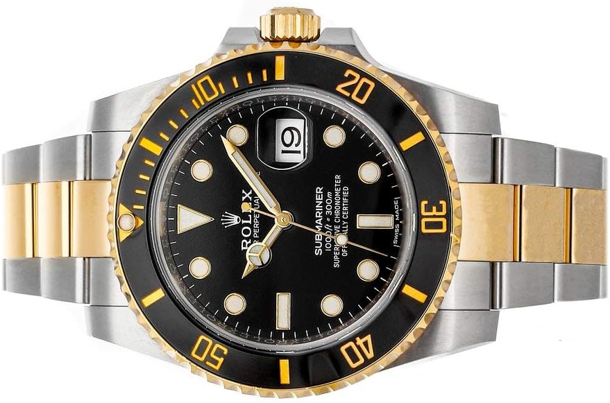 Rolex Submariner Date 40mm - Black Dial, Two Tone Stainless Steel & 18K Yellow Gold Oyster Bracelet Watch Men's Rolex Submariner Black Two-Tone Oyster Bracelet Watch