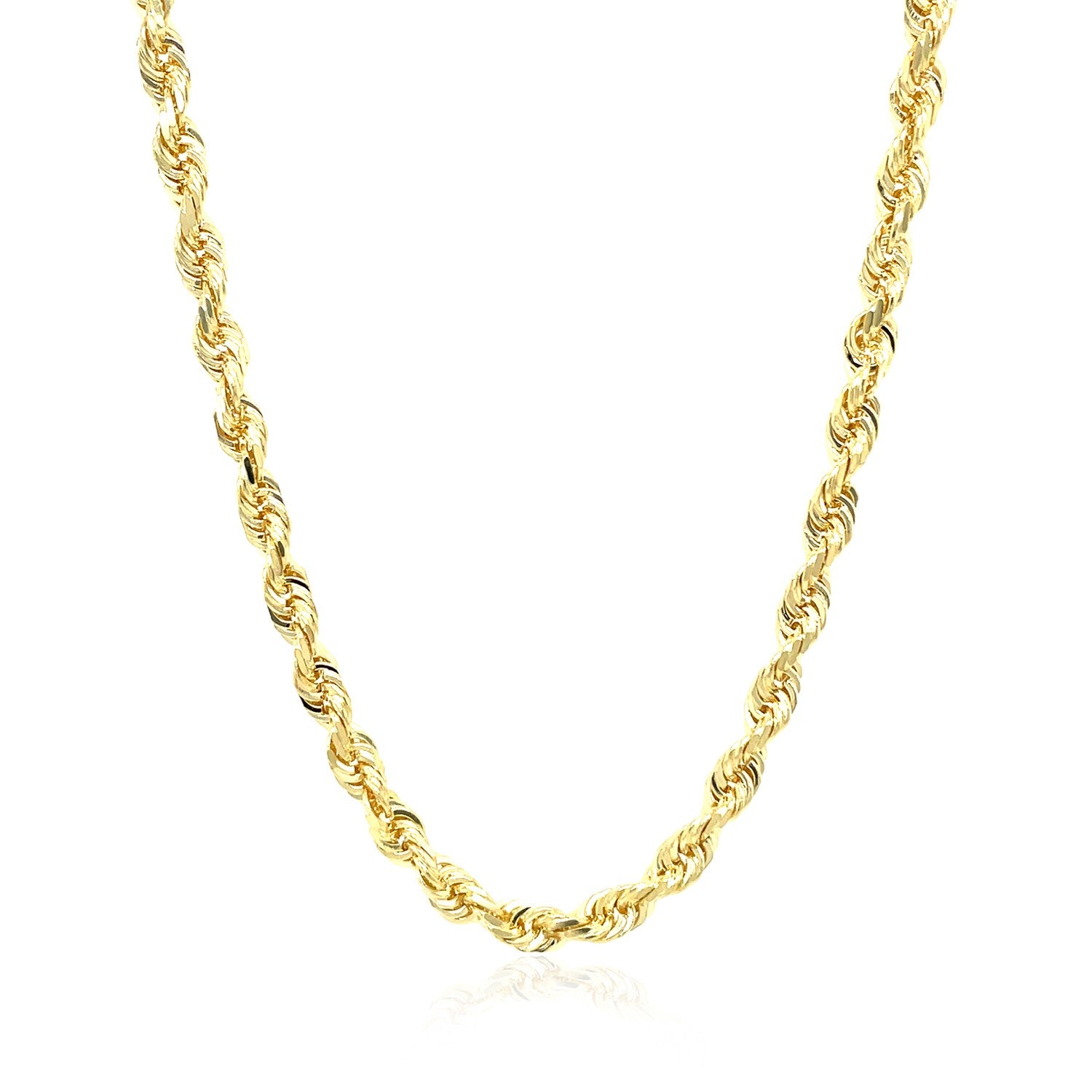 10k Yellow Gold Solid Diamond Cut Rope Chain (4.00 mm)