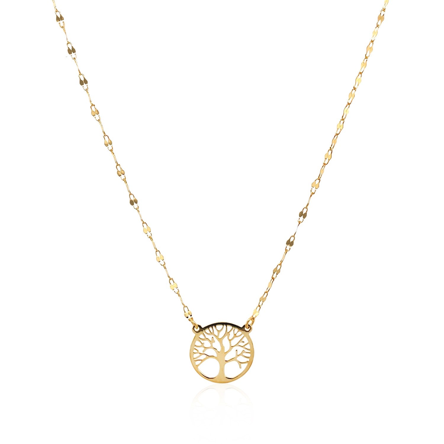 14K Yellow Gold Tree of Life Necklace