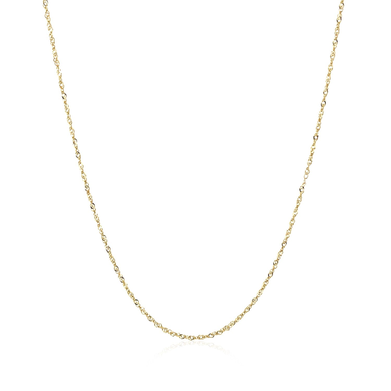10k Yellow Gold Singapore Chain 0.8mm (0.80 mm)