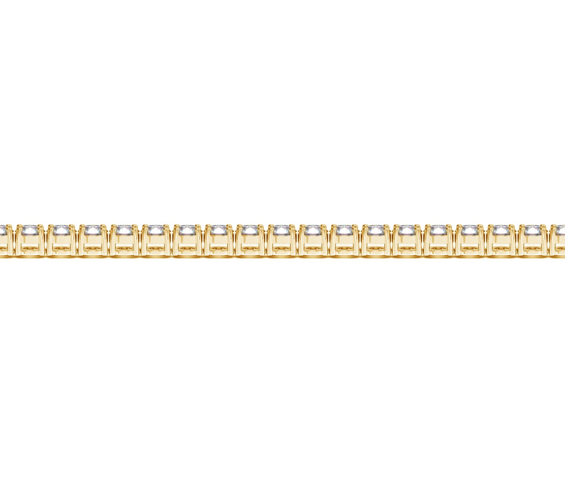 Lab Grown Round Diamond Tennis Bracelet in 14k Yellow Gold(5 cctw  F/G  VS2/SI1)