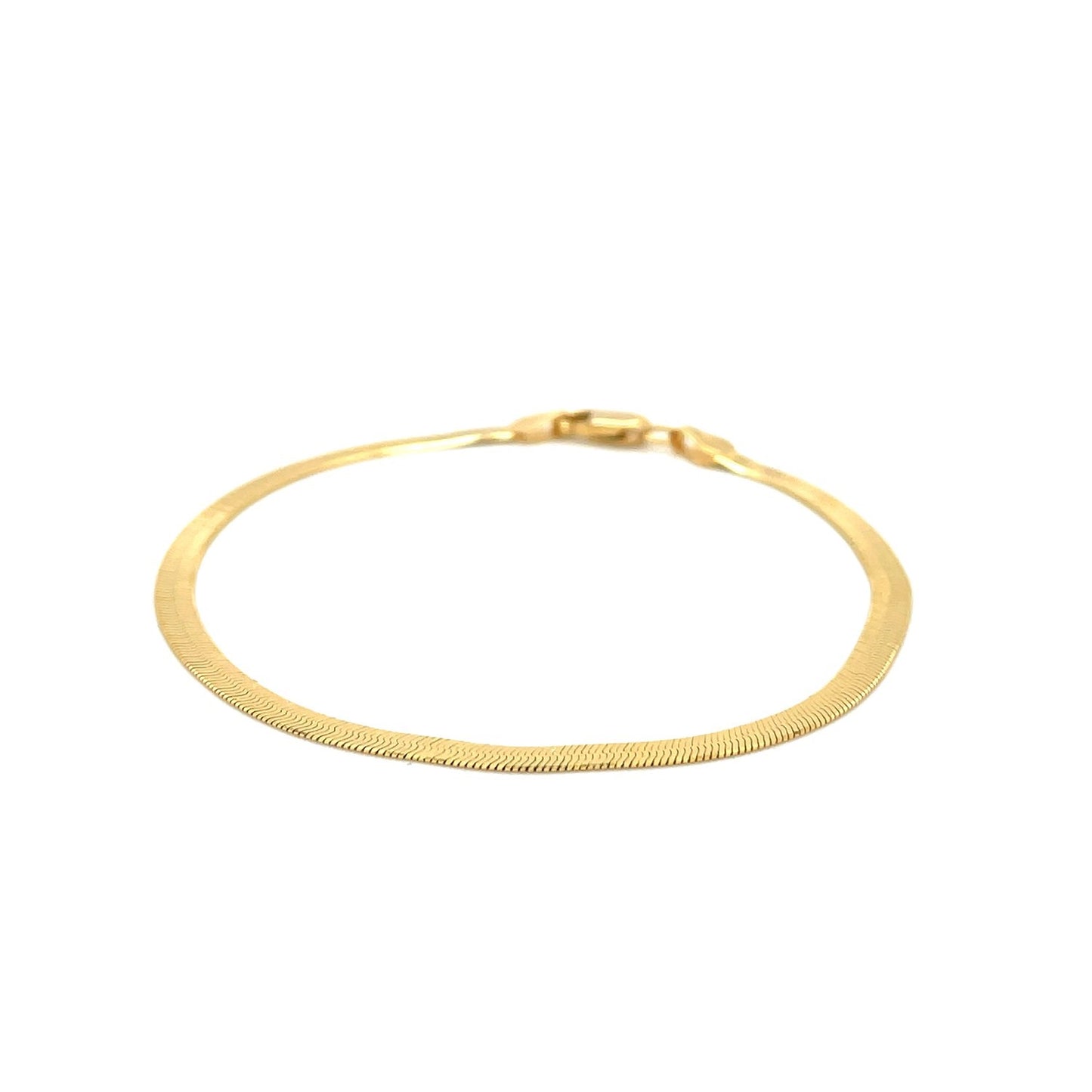 Imperial Herringbone Bracelet in 10k Yellow Gold (2.80 mm)