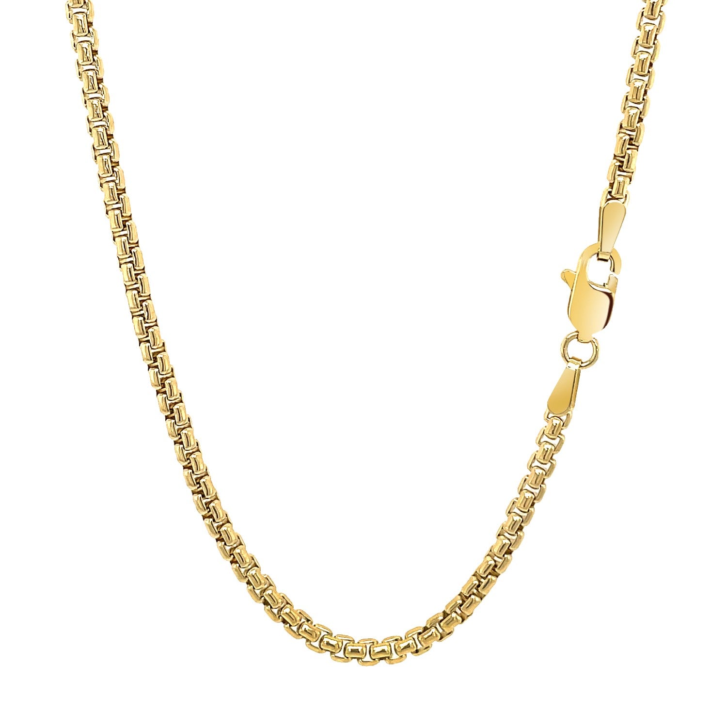 14k Yellow Gold Solid Round Box Chain (2.5 mm)