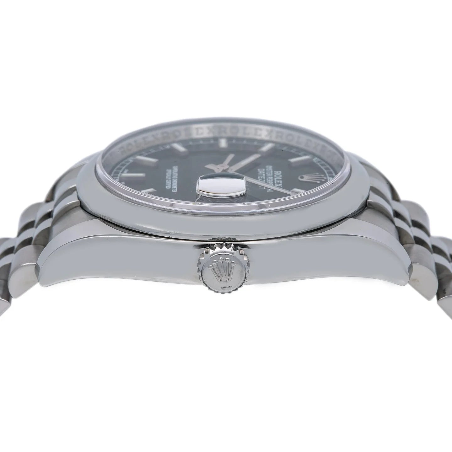 Rolex Datejust 36mm Black Stick Dial, Stainless Steel Jubilee Bracelet Watch