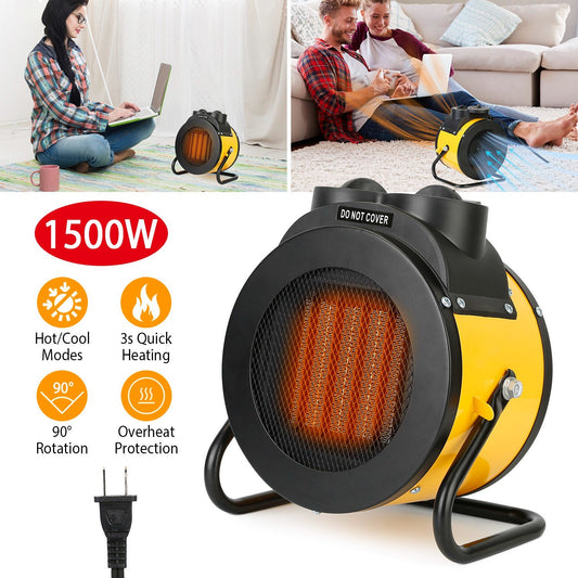 1500W Portable Electric Space Heater w/ Overheat Protection