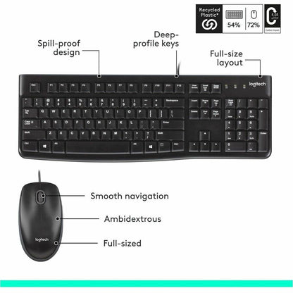 Logitech MK120 Desktop Corded Combo Set