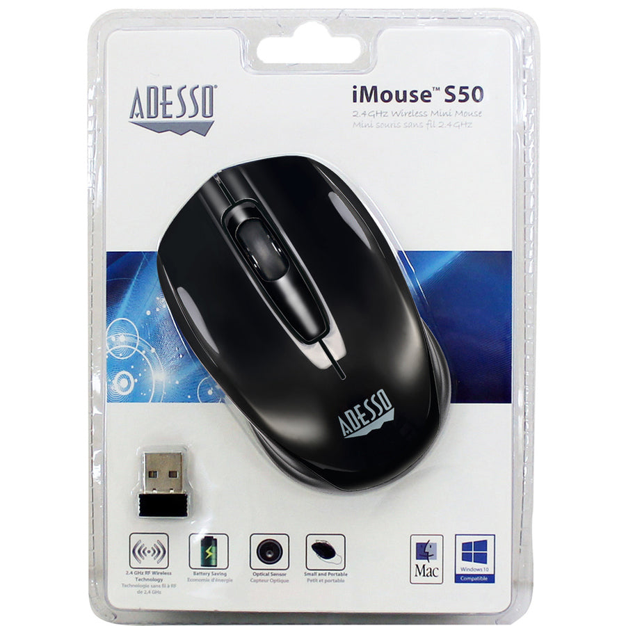 Adesso iMouse S50 - 2.4GHz Wireless Mini Mouse