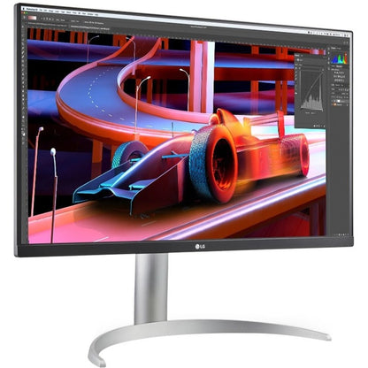 LG 27BP85UN-W 27" Class 4K UHD Gaming LCD Monitor - 16:9 - Silver, Black, White