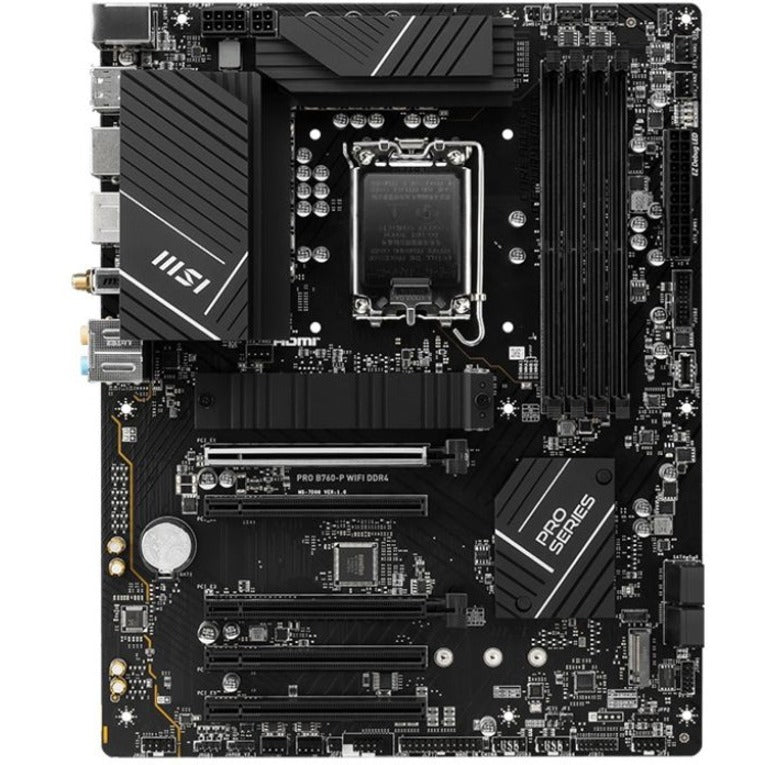 MSI Pro B760-P WIFI DDR4 Gaming Desktop Motherboard - Intel B760 Chipset - Socket LGA-1700 - ATX