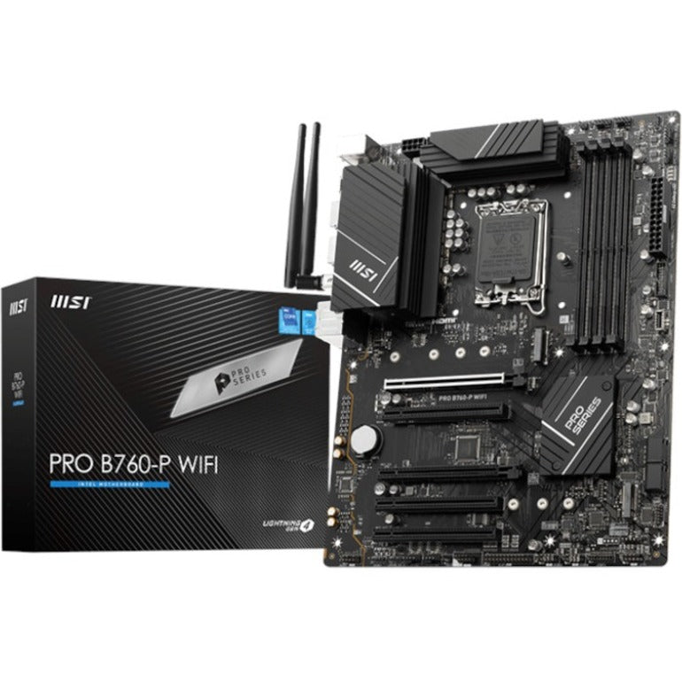 MSI PRO B760-P WIFI Gaming Desktop Motherboard - Intel B760 Chipset - Socket LGA-1700 - ATX