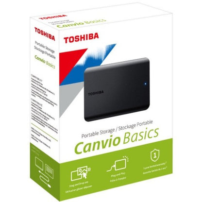 Toshiba Canvio Basics 2 TB Portable Hard Drive - External - Black