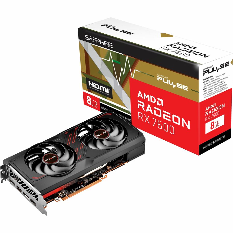 Sapphire AMD Radeon RX 7600 Graphic Card - 8 GB GDDR6