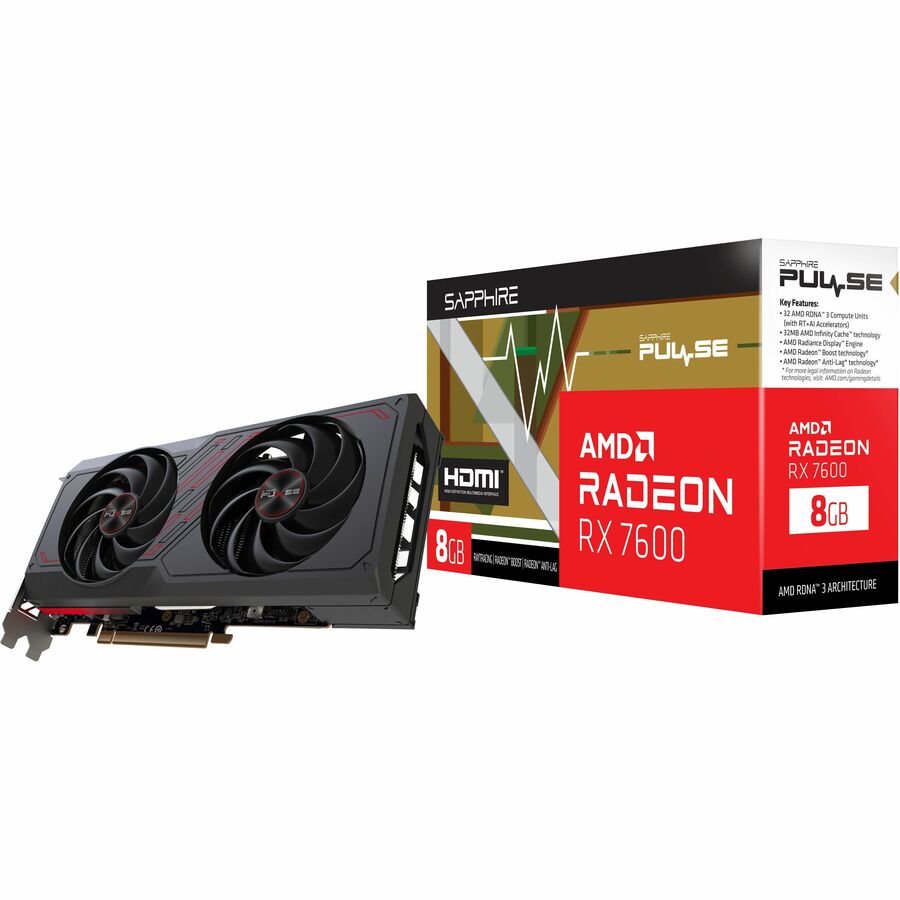 Sapphire AMD Radeon RX 7600 Graphic Card - 8 GB GDDR6