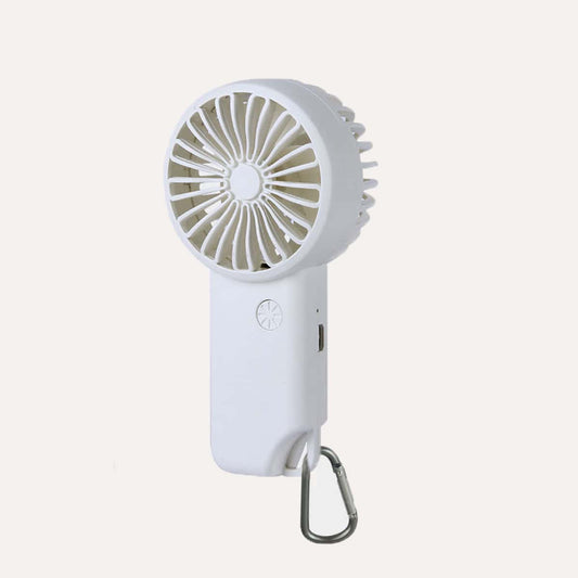 mini portable fan with usb charging, front 