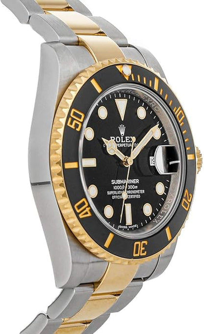 Rolex Submariner Date 40mm - Black Dial, Two Tone Stainless Steel &amp; 18K Yellow Gold Oyster Bracelet Watch Men's Rolex Submariner Black Two-Tone Oyster Bracelet Watch