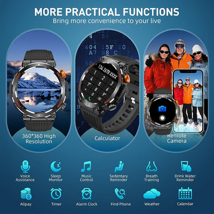 Multifunctional Smart Watch With Compass and Fitness Tracker