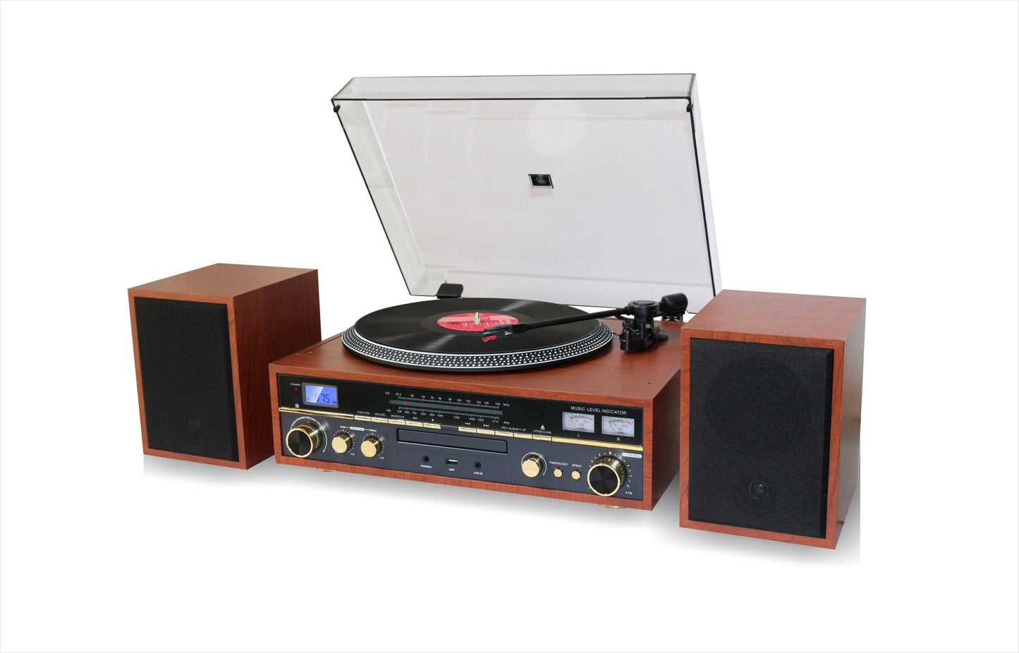 Techplay COMMANDER W, 3 Speed Turntable W/ Pitch Control, CD Player