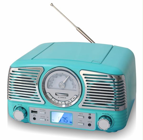 Techplay QT62BT TR, Retro Design Compact Stereo Cd, With Am/fm