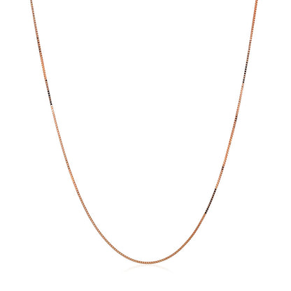 14k Rose Gold Classic Box Chain (0.45 mm)