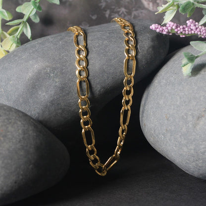 14k Yellow Gold Lite Figaro Chain (5.60 mm)