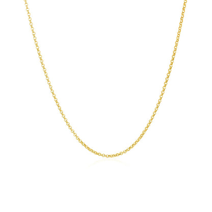 14k Yellow Gold Diamond Cut Rolo Chain (1.10 mm)