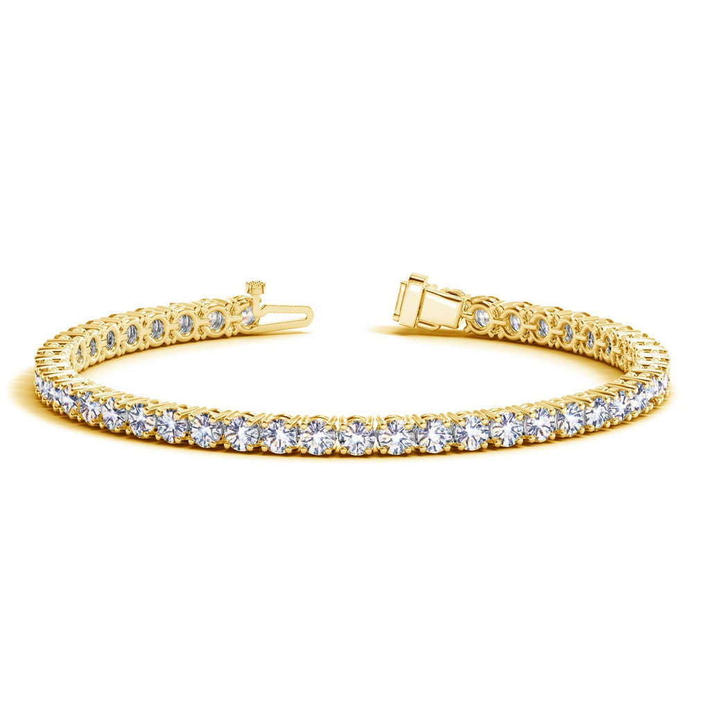 Round Diamond Tennis Bracelet in 14k Yellow Gold