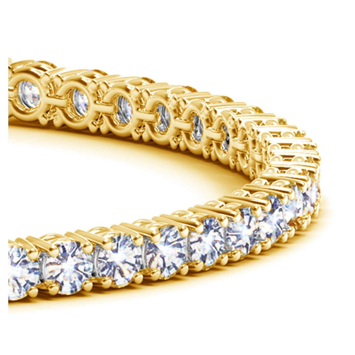 Round Diamond Tennis Bracelet in 14k Yellow Gold