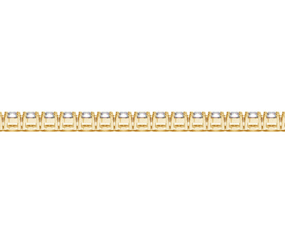 Lab Grown Round Diamond Tennis Bracelet in 14k Yellow Gold(10 cctw F/G  VS2/SI1)