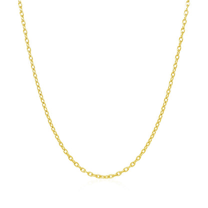 14k Yellow Gold Round Cable Link Chain (1.50 mm)