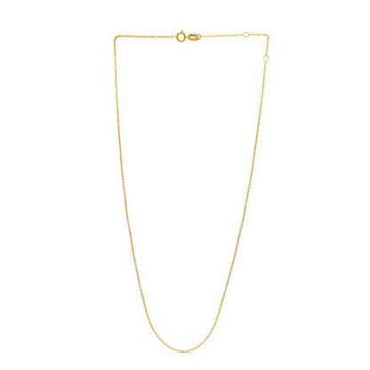 Adjustable Cable Chain in 14k Yellow Gold (0.97 mm)