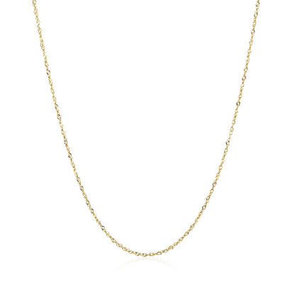 10k Yellow Gold Singapore Chain 0.8mm (0.80 mm)