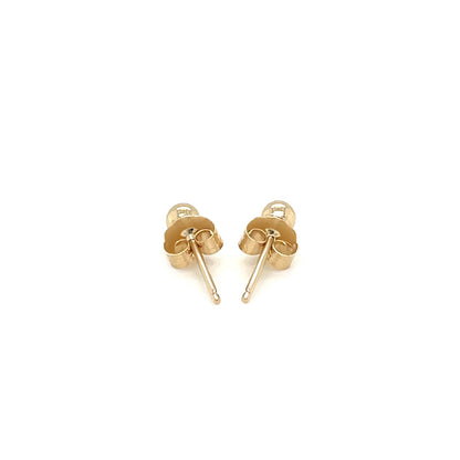 14k Yellow Gold Polished Round Stud Earrings(3mm)