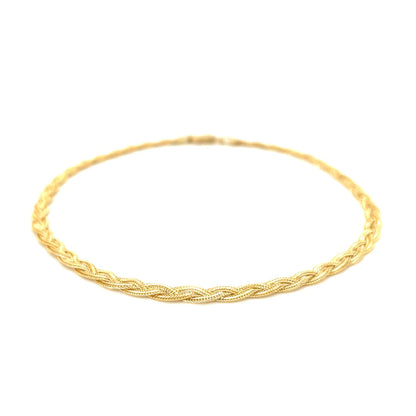 14k Yellow Gold Braided Bracelet  (3.50 mm)