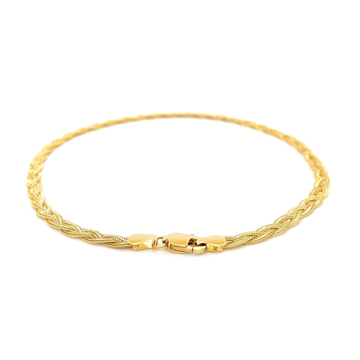 14k Yellow Gold Braided Bracelet  (3.50 mm)