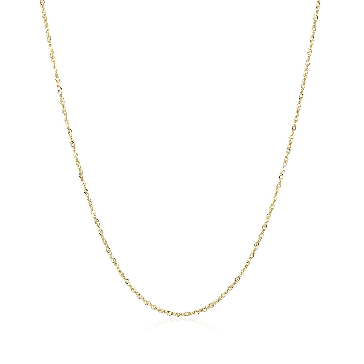 14k Yellow Gold Singapore Chain 0.81 mm