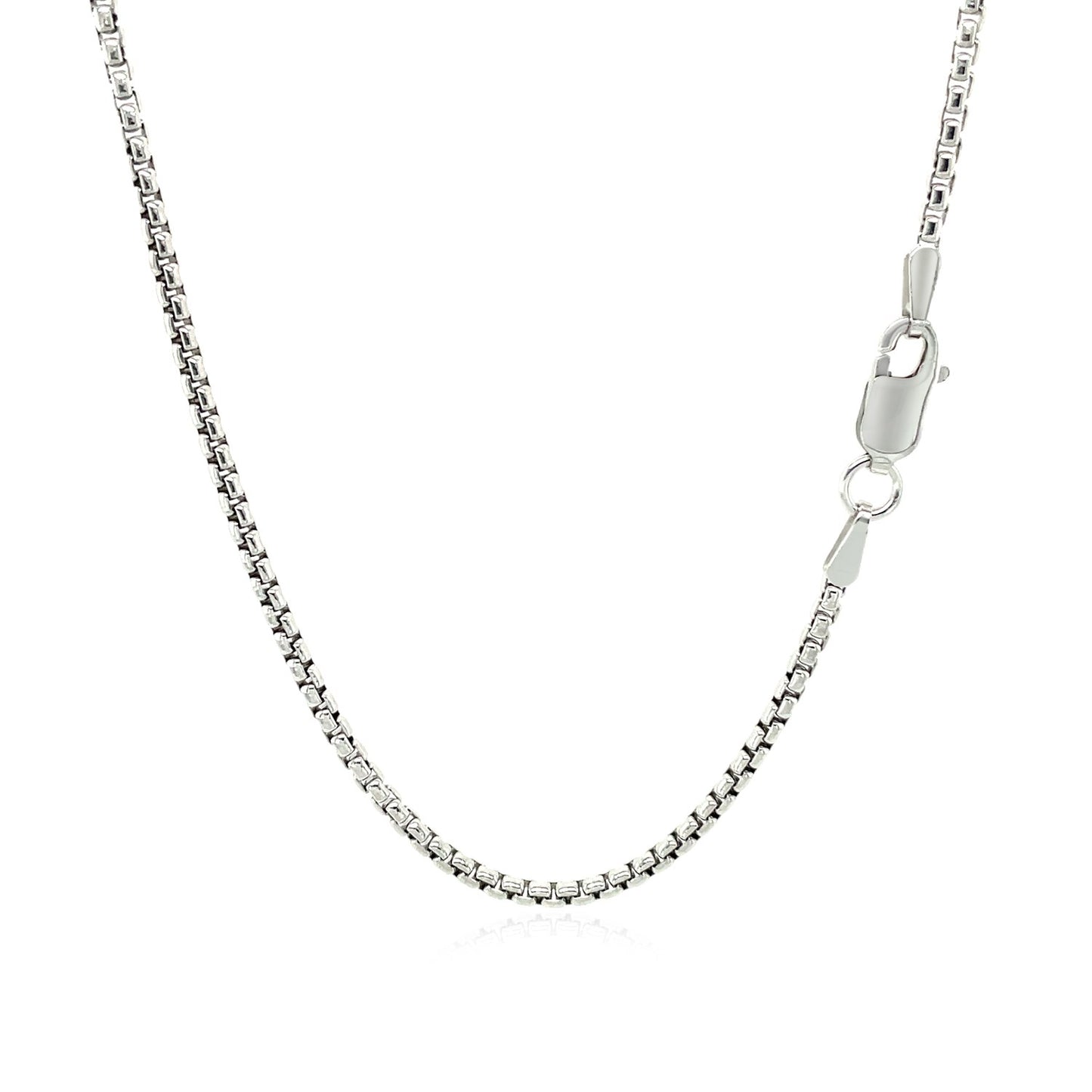 14k White Gold Round Box Chain (1.8 mm)