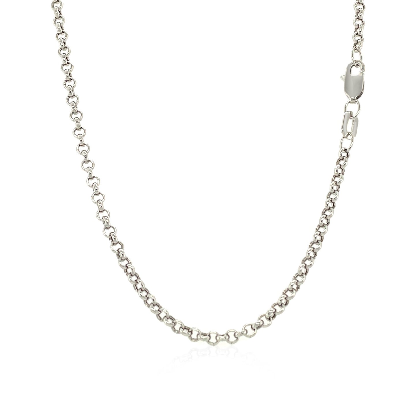 14k White Gold Rolo Chain (2.50 mm)