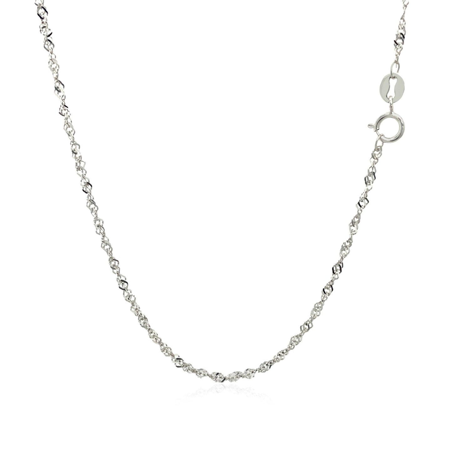 14k White Gold Singapore Chain (1.30 mm)