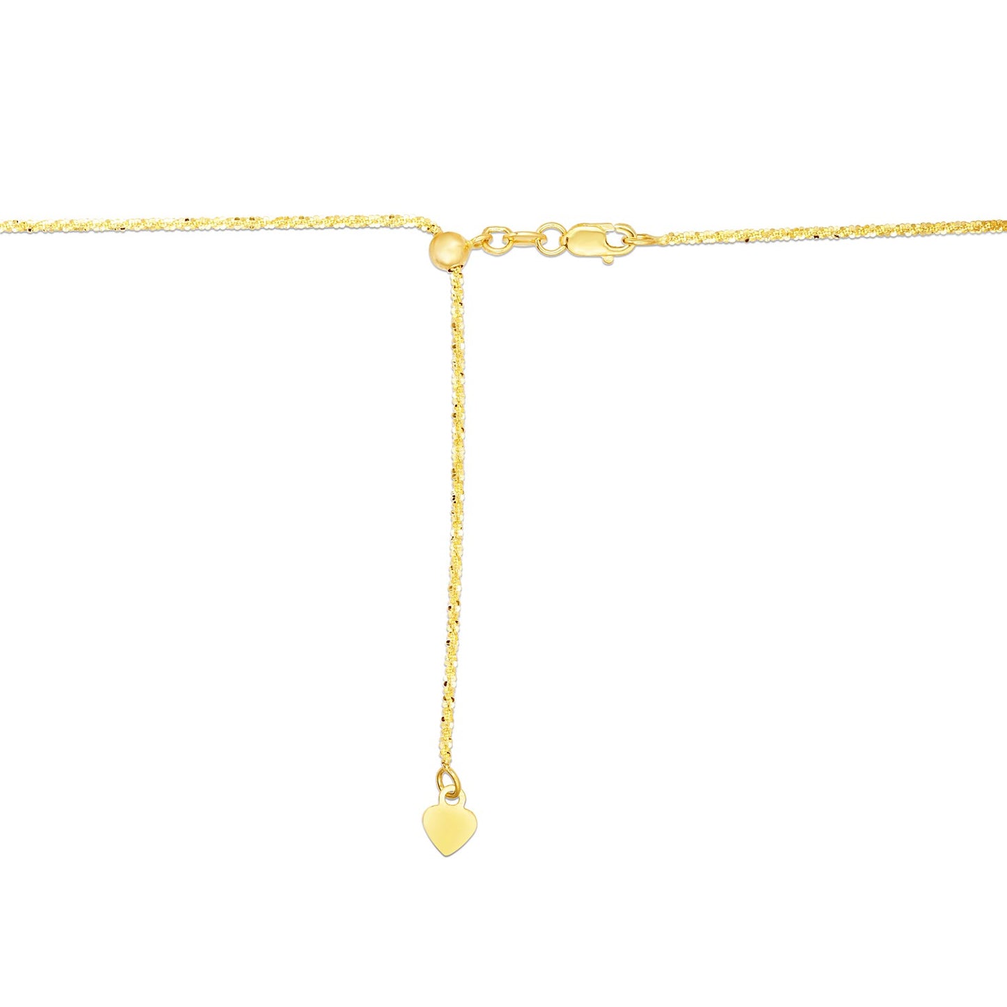 14k Yellow Gold Adjustable Sparkle Chain (1.20 mm)