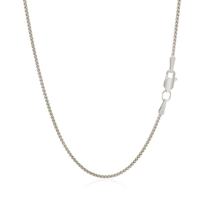 18k White Gold Round Wheat Chain (1.20 mm)