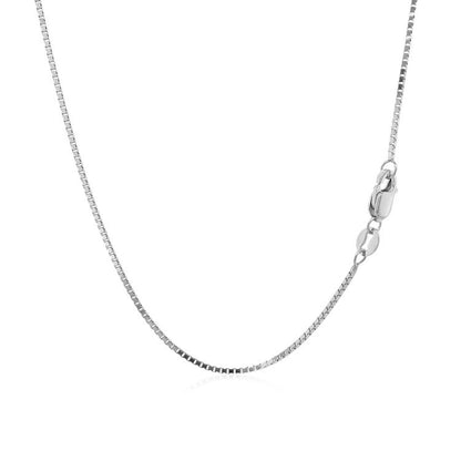 18k White Gold Classic Box Chain (0.85 mm)