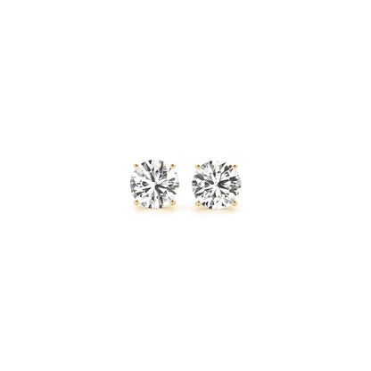 1 cttw Certified IGI Lab Grown Round Diamond Earrings 14k Yellow Gold (G/VS2)