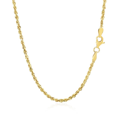 10k Yellow Gold Solid Diamond Cut Rope Chain (2.00 mm)