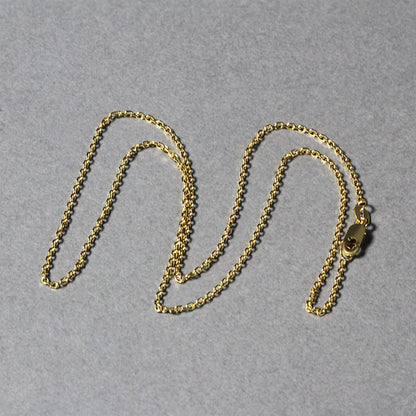 14k Yellow Gold Diamond Cut Cable Link Chain (1.30 mm)