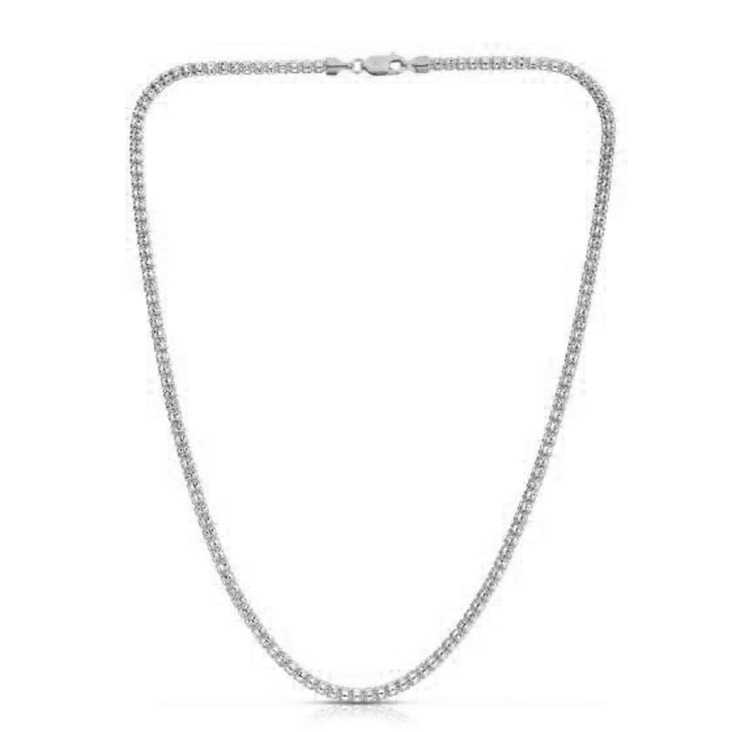 Ice Barrel Chain in 14k White Gold (3.14 mm)