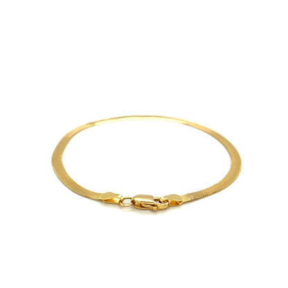 14k Yellow Gold Super Flex Herringbone Bracelet (2.80 mm)