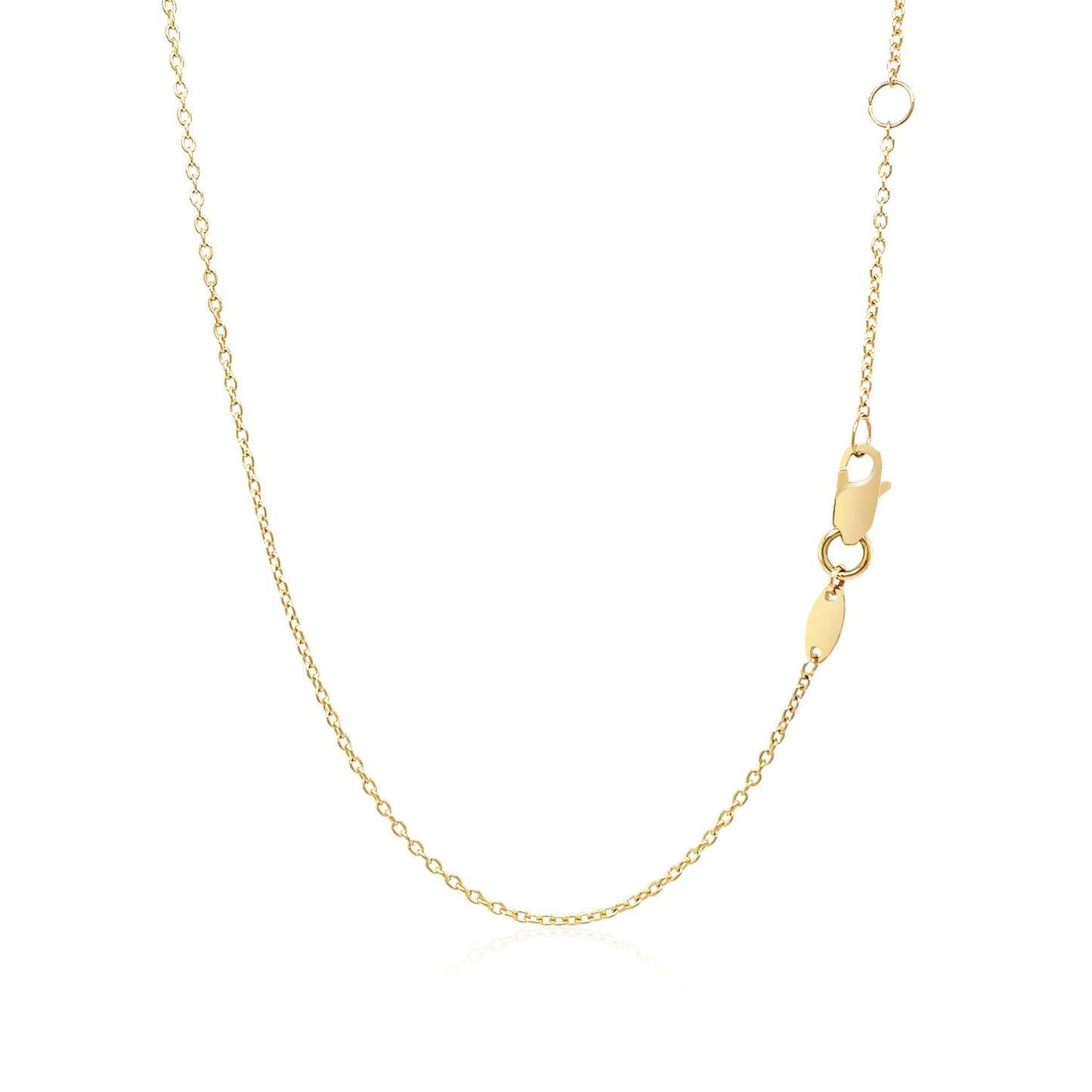 14k Yellow Gold Smooth Flat Horizontal Bar Style Necklace