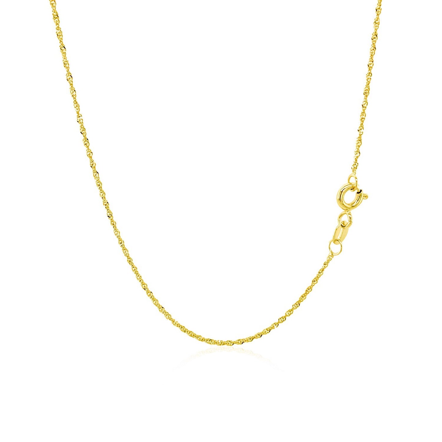 14k Yellow Gold Singapore Chain (1.10 mm)