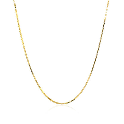 18k Yellow Gold Box Chain 0.8mm (0.78 mm)